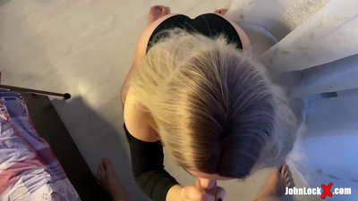 ຫົວແດງດູດ Dick ແລະ fucking ເຖິງ, ໄດ້ຮັບການ Cum ສຸດກົ້ນຂອງນາງ